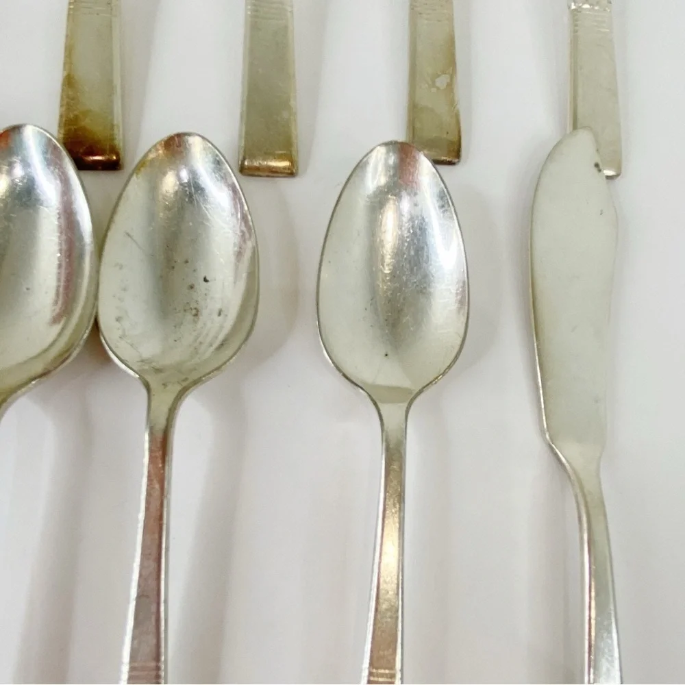 Oneida Community Silverplate 1948 Morning Star Spoons 6 TSP 7 TBSP 1 Spreader